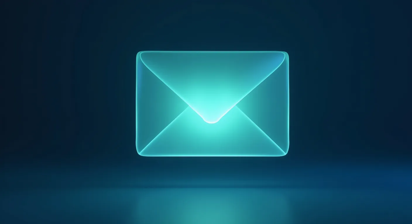 A glowing envelope representing protected business email