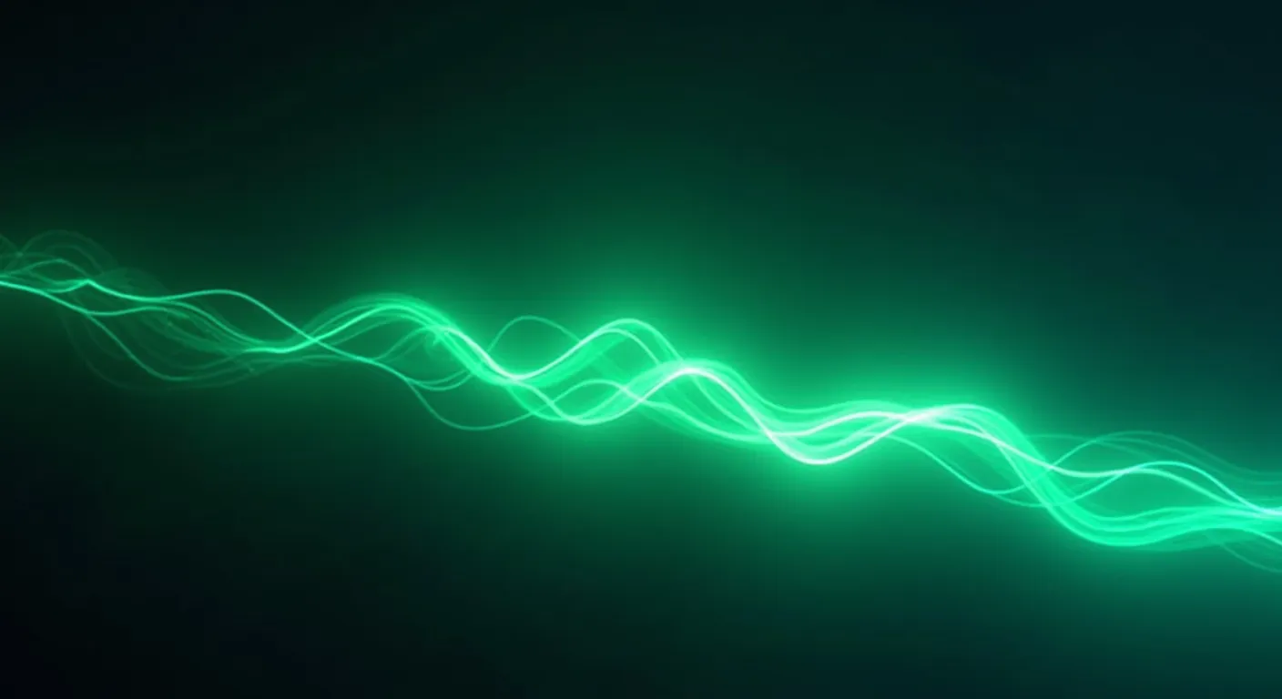 Streams of network data flowing through a dark space